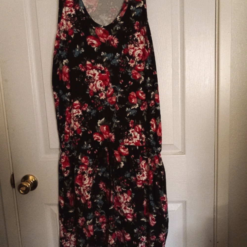 Black Floral Romper